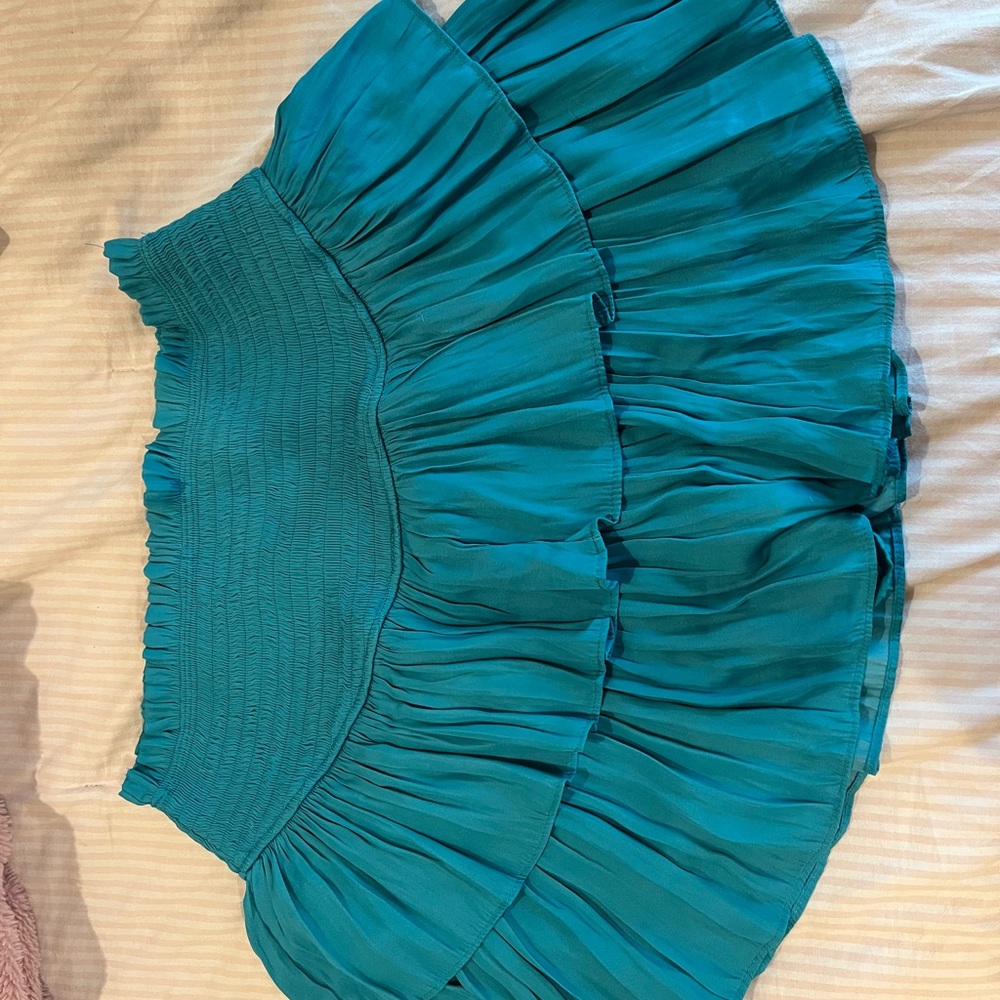 Mustard Seed Blue Bubble Mini Skirt